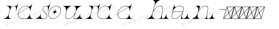 resource han字体转换
